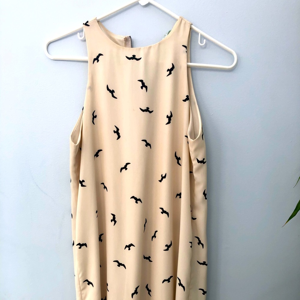 Bird Pattern Shift Dress